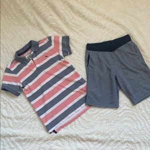 Boys polo shirt and short set